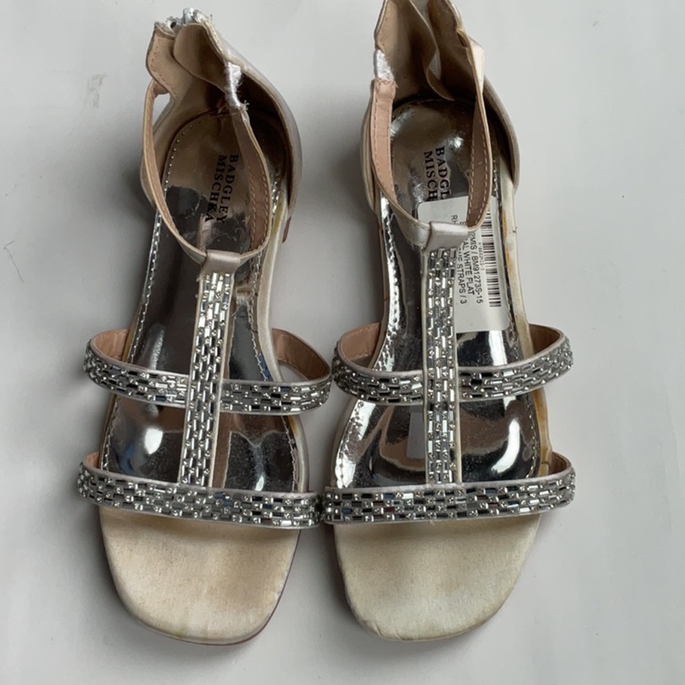Badgley Mischka Rhinestone Sandals - Picture 2 of 9